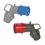 Angled Plugs /Plastic - Male Connector - 0 529 64 - Merah (380-415V) - 32A - 44 - 3P+N+E