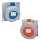 Panel Mounting Sockets - 5 553 84 - Biru - 200-250V - 16A - 66 - 2P+E