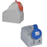 Surface Mounting Sockets - 5 551 54 - Biru - 200-250V - 16A - 44 - 2P+E