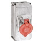 Surface Mounting Sockets /Metal - 0 537 34 - Merah (380-415V) - 63A - 44 - 3P+N+E