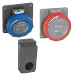 Through Wiring Surface Mounting Sockets - 0 530 46 + 0 529 90 - Biru (200-250V) - 16A - 66 - 2P+E