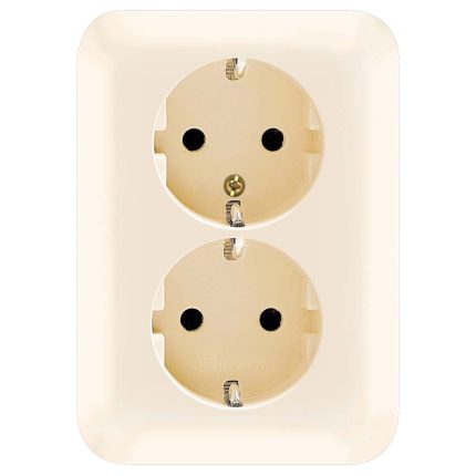 Double Socket Outlet With Earth