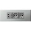 Socket Arteor - Euro-US - 15 A / 127 V - 16 A / 250 V - 2P + shutters - 1 module - Electric Socket 1 modules Magnesium