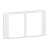 Plate & Inbowdoos Mallia - Frame 2 gang White