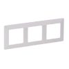 Plate & Inbowdoos Mallia - Frame 3 gang White