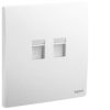 Data Socket Mallia - Outlet Data double RJ45 cat5e+frame(White)