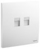 Data Socket Mallia - Outlet Data double RJ45 cat6e+frame(White)