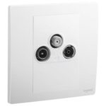 Television Socket Mallia - Outlet TV-R-Sat+Frame (White)