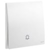 Legrand Push Button 10A-250V - Push Button with Bell symbol+frame(White)
