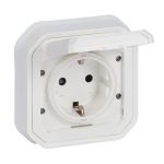 Socket outlet Plexo IP55 - German standard - 16 A - 2P+E - Socket outlet Plexo IP55 - German standard - 2P+E - flush mounting - white