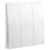 Single Pole Illuminated Switch Mallia - Triple Switch with indicator+frame(White)