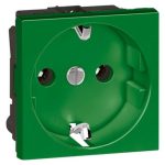 Socket Arteor - German - 16 A - 2P+E Shuttered - 2 Modules - Socket 16 A 2 modul Green